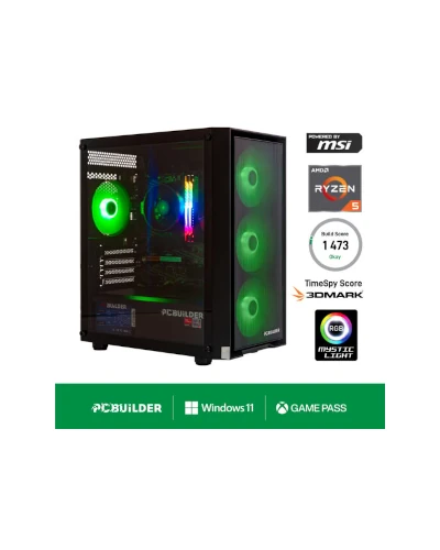 PCBuilder Ryzen 5 5600GT DEFENDER Windows 11 Gaming PC