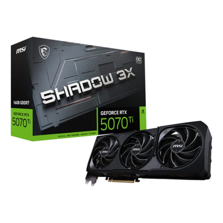MSI GeForce RTX 5070 Ti 16GB GDDR7 SHADOW 3X OC Graphics Car