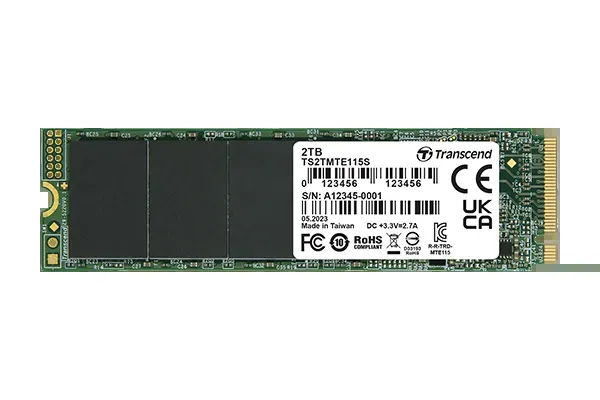 TS2TMTE115S_001 TRANSCEND 2TB MTE115S PCI-E GEN 3x4 M.2 2280 SSD 3D NAND - 3200 MB/s Read 1900 MB/s Write - 800 TBW