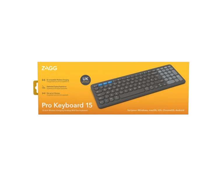 ZAGG Pro Keyboard Mid Size-Charcoal-UK 15''