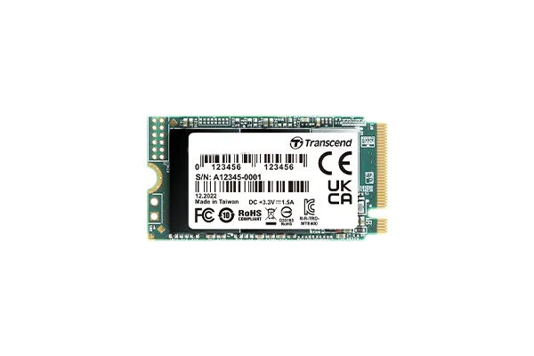 Transcend 256GB MTE400S PCI-E GEN 3x4 M.2 2242 SSD 3D TLC - 2000 MB/s Read 1000 MB/s Write - 100 TBW