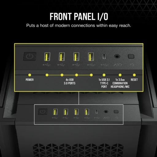 7000D Airflow Black Tempered Glass Mid-Tower