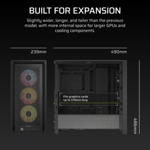 FRAME 4000D RS ARGB Black Mid-Tower PC Case