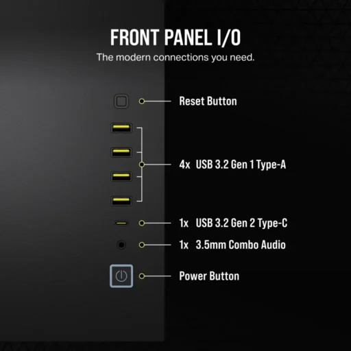 6500D Airflow Black Tempered Glass Mid-Tower
