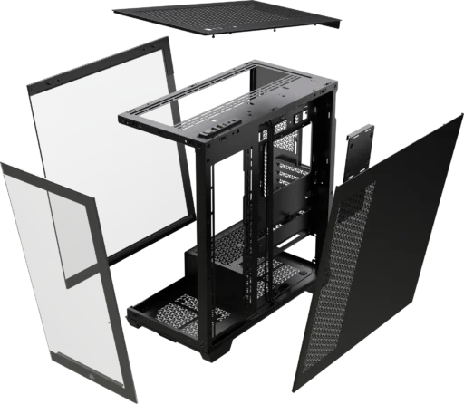 3500X Tempered Glass Black Mid-Tower PC Case; 2x 3.5'' | 2x 2.5'' Drive Bays; Up to 360mm Radiator compatible