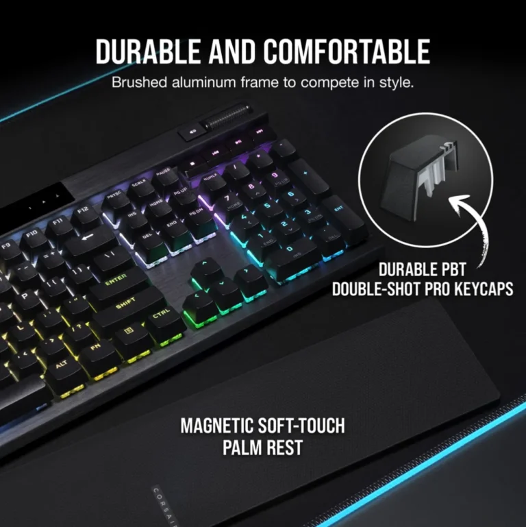 Corsair K70 RGB PRO Mechanical Gaming Keyboard - CHERRY MX SPEED Silver Keyswitches - Black