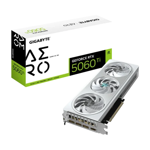 GIGABYTE nVidia GeForce RTX 5060Ti Aero OC 8GB - 8GB GDDR7; 128-Bit Memory Bus; 1x HDMI; 3x DisplayPort .