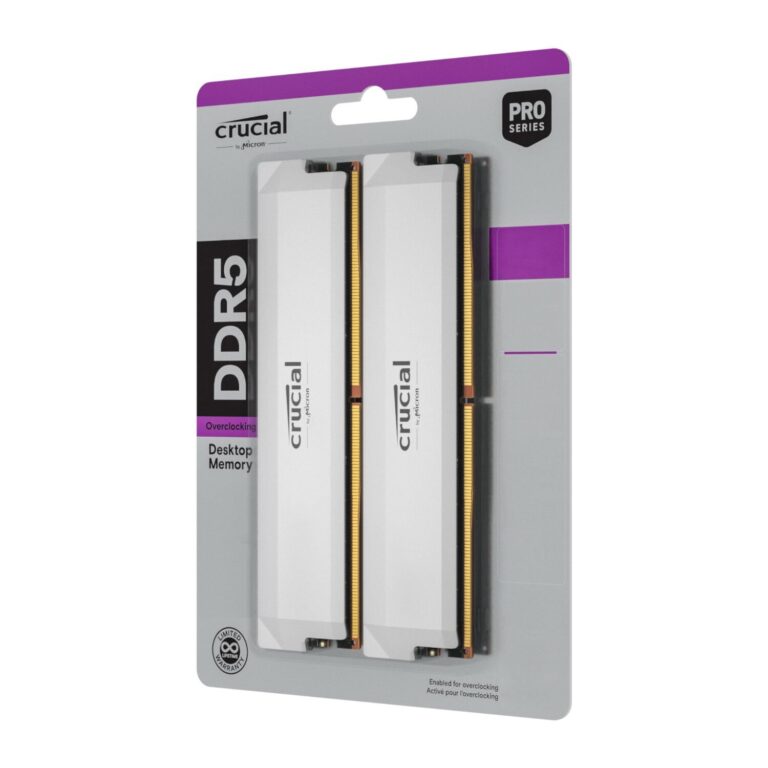 Crucial Pro DDR5 6000MHz 32GB Overclocking Memory Kit ? White