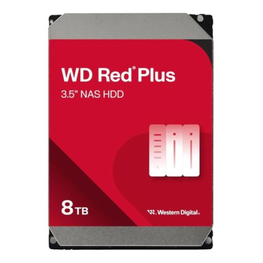 Western Digital Red Plus 8TB NAS HDD - Reliable 3.5-inch SATA Drive for NAS