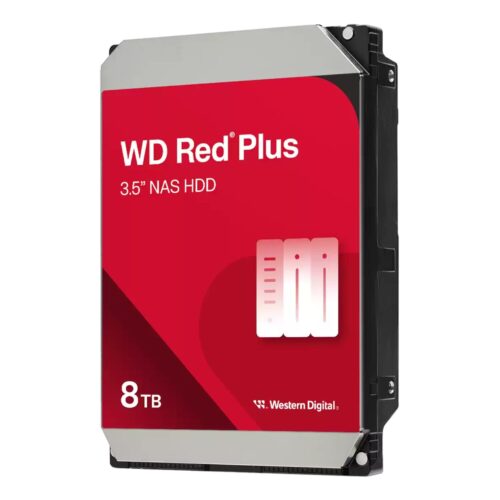 Western Digital Red Plus 8TB NAS HDD - Reliable 3.5-inch SATA Drive for NAS