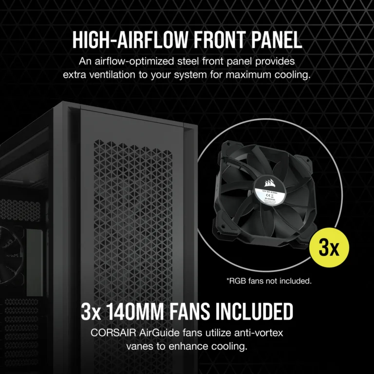 7000D Airflow Black Tempered Glass Mid-Tower