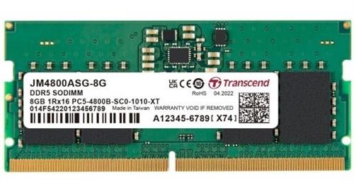 TRANSCEND JET MEMORY 8GB DDR5-4800 SO-DIMM 2RX8 CL40 (1Gx16)x4