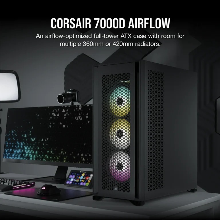 7000D Airflow Black Tempered Glass Mid-Tower