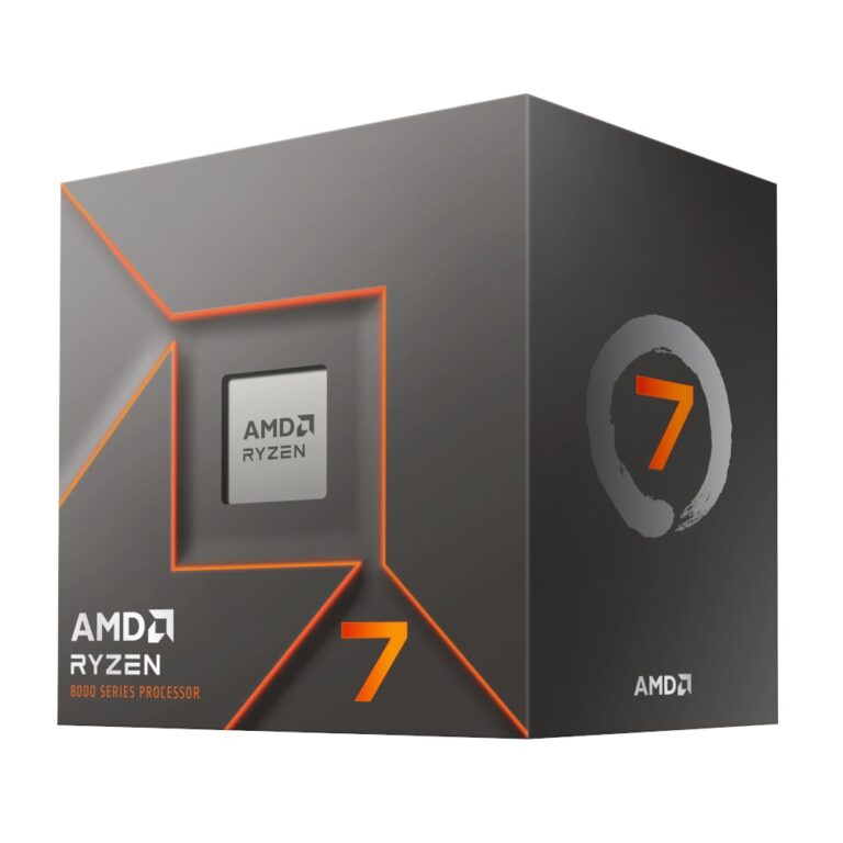 AMD Ryzen 7 8700F 7 8000 Series 8-Core/ 16-Threads; Socket AM5; 16MB L3 Cache;8MB L2 Cache; 65W Processor BOX