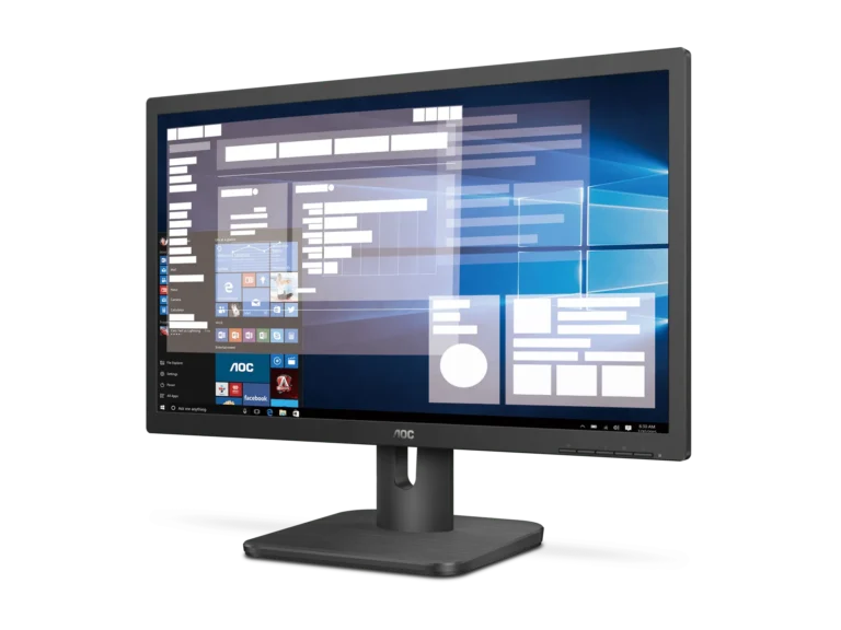 AOC 20E1H Monitor|19.5 inch|TN HD+ 1600x900|HDMI|VGA|VESA|Flicker Free|Low Blue Mode|Internal Power Supply|3YR Warranty