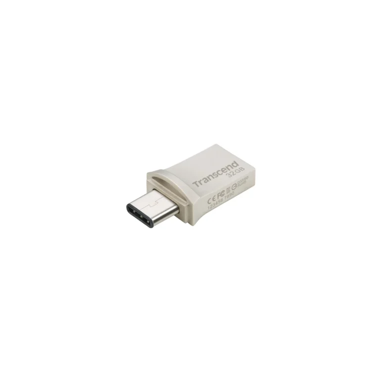 TRANSCEND 128GB JETFLASH 890 USB-C & USB 3.1 OTG FLASH DRIVE - SILVER