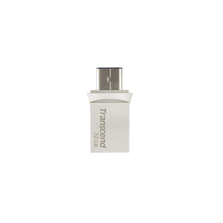 TRANSCEND 128GB JETFLASH 890 USB-C & USB 3.1 OTG FLASH DRIVE - SILVER