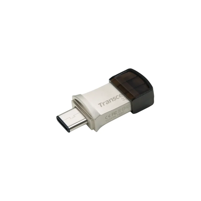 TRANSCEND 128GB JETFLASH 890 USB-C & USB 3.1 OTG FLASH DRIVE - SILVER