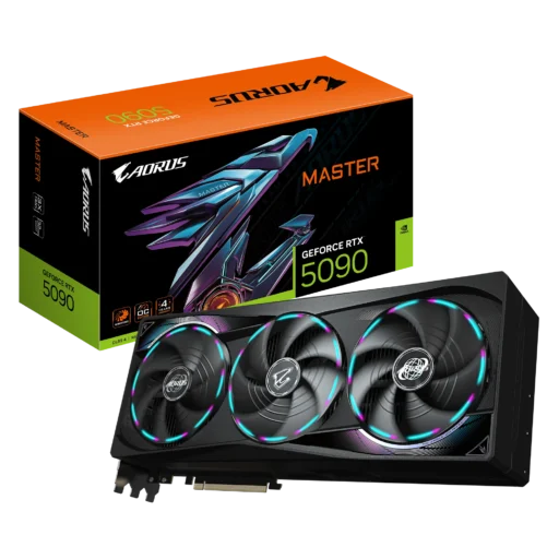 GIGABYTE nVidia GeForce RTX 5090 AORUS MASTER - 32GB GDDR7; 512-Bit Memory Bus; 1x HDMI; 3x DisplayPort; Min 1000W PSU. .