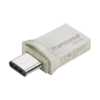 TRANSCEND 128GB JETFLASH 890 USB-C & USB 3.1 OTG FLASH DRIVE - SILVER