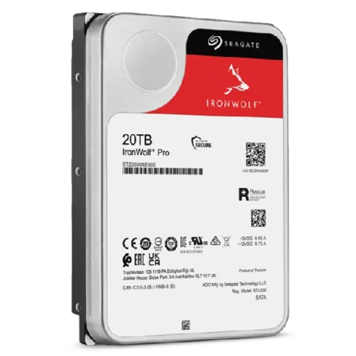 Seagate Ironwolf Pro ST2000NT001 20TB 3.5'' HDD NAS Drives 7200 RPM; SATA 6GB/s Interface; 256MB Cache;550TB/Year; Unlimited Bay
