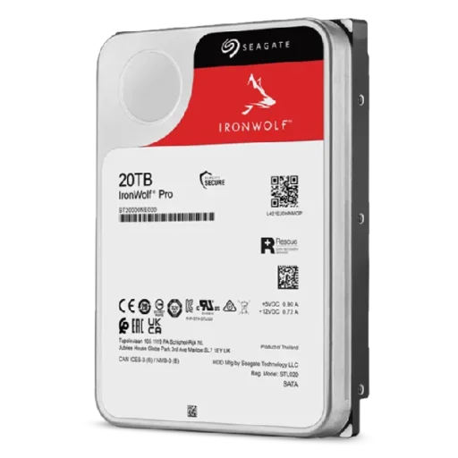 Seagate Ironwolf Pro ST2000NT001 20TB 3.5'' HDD NAS Drives 7200 RPM; SATA 6GB/s Interface; 256MB Cache;550TB/Year; Unlimited Bay