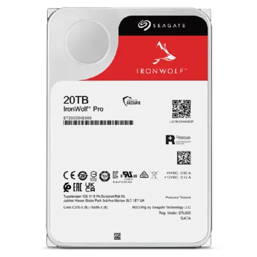 Seagate Ironwolf Pro ST2000NT001 20TB 3.5'' HDD NAS Drives 7200 RPM; SATA 6GB/s Interface; 256MB Cache;550TB/Year; Unlimited Bay