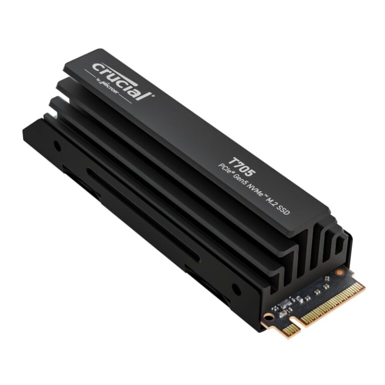 Crucial T705 4TB M.2 NVMe Gen5 with Heatsink NAND SSD