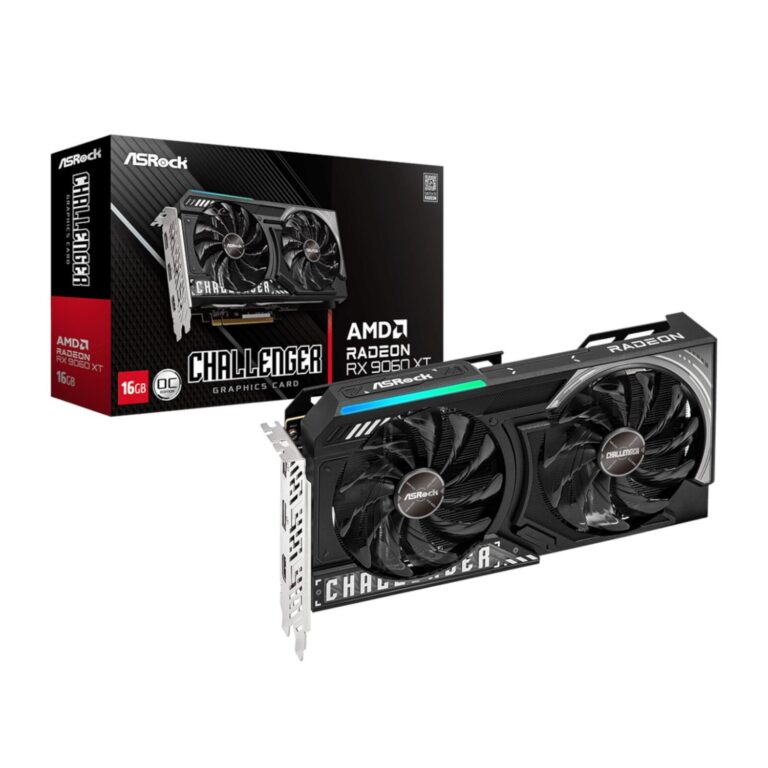 ASRock Radeon RX 9060 XT Challenger 16GB OC Graphics Card (RDNA? 4, PCIe 5.0)