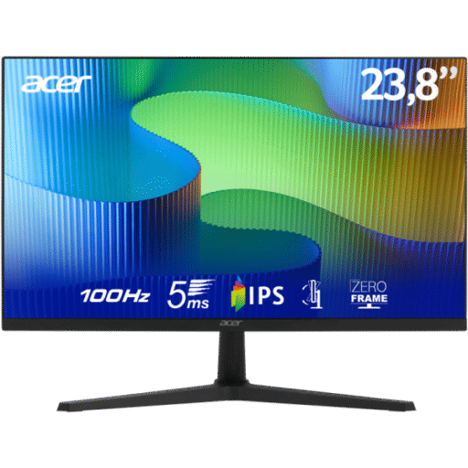Acer 23.8in FHD LED Monitor E241Y - S/R Stand -Black