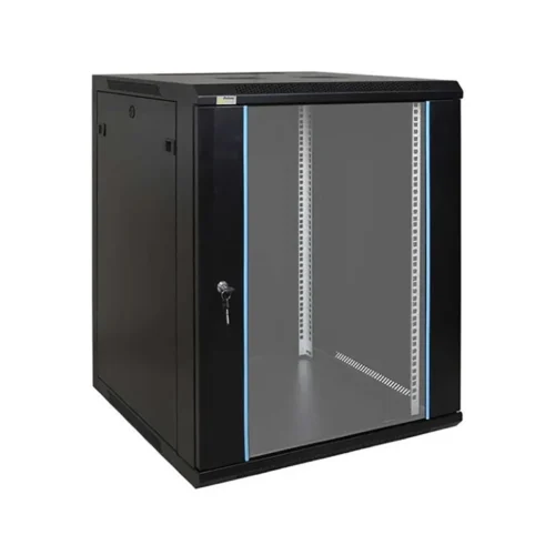 Zone Lite 15U 500mm Black Wall Mount Black Cabinet