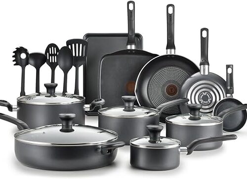 T-FAL EASY CARE 20-PIECE SET - GREY