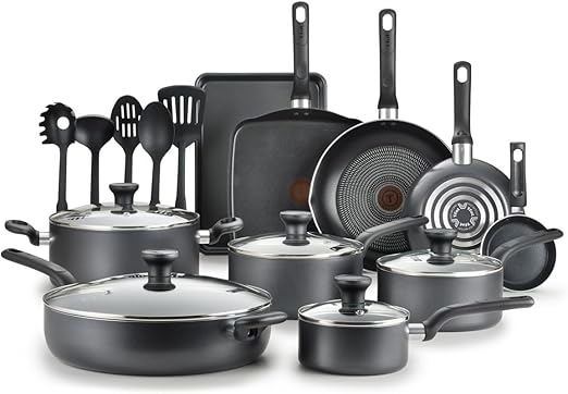 T-FAL EASY CARE 20-PIECE SET - GREY