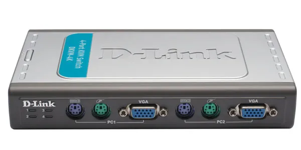 D-Link DKVM-4U 4-Port USB KVM Switch (includes only 2 cables