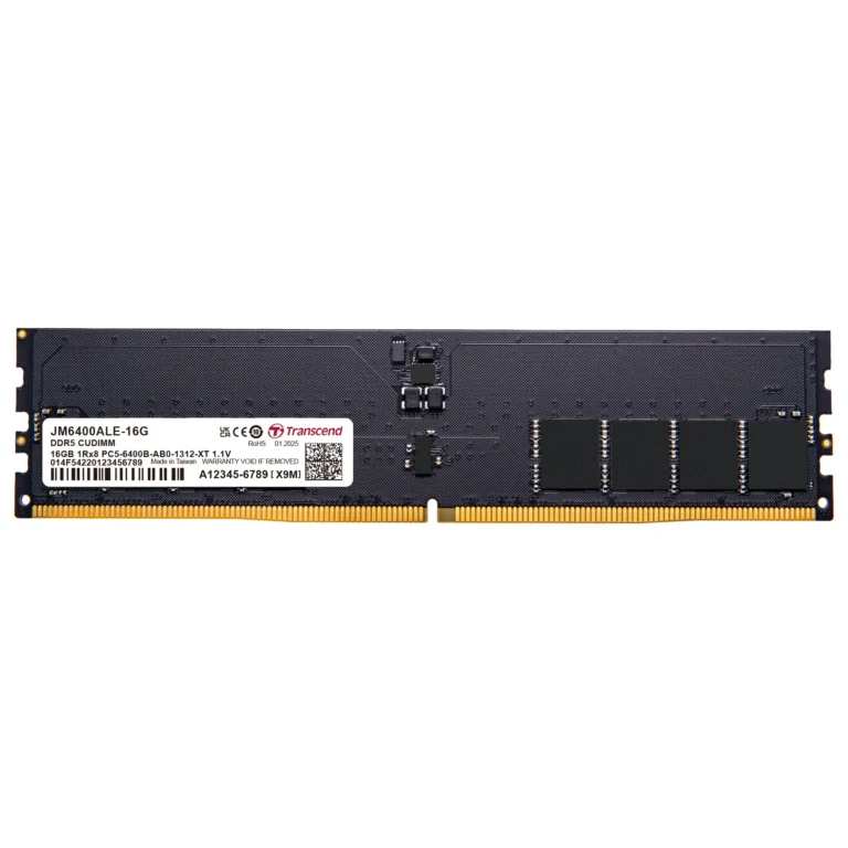 60f5b46f6f54d8d13809a388e5359f8d2f02867d.webp TRANSCEND JET MEMORY 16GB DDR5-6400 Unbuffered DESKTOP CUDIM