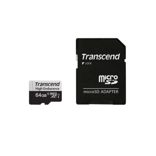 TRANSCEND 350V 64GB HIGH ENDURANCE MICRO SD UHS-I U1 CLASS10