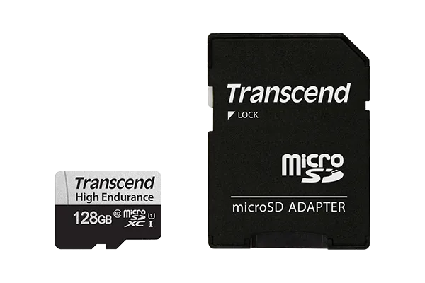 TRANSCEND 350V 128GB HIGH ENDURANCE MICRO SD UHS-I U1 CLASS1