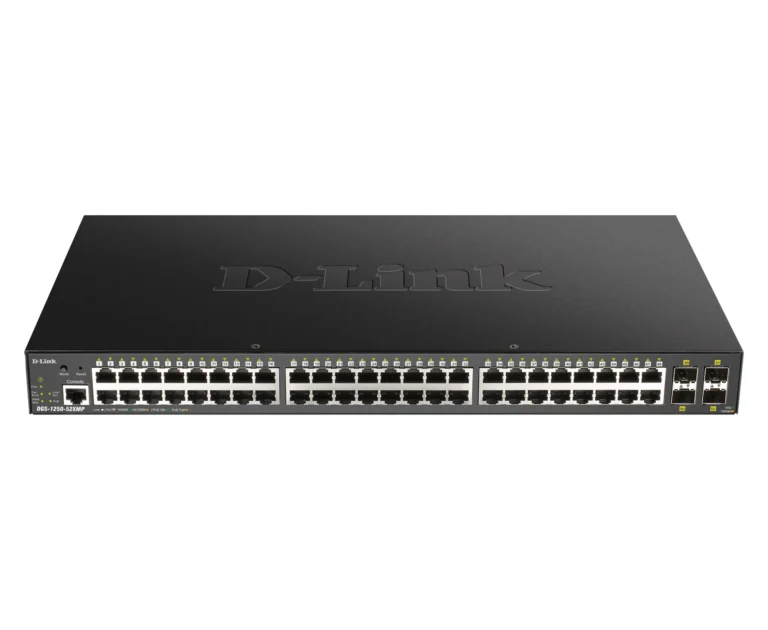 D-Link 48 Ports 10/100/1000Mbps PoE + 4 Ports 10G SFP+ Smart