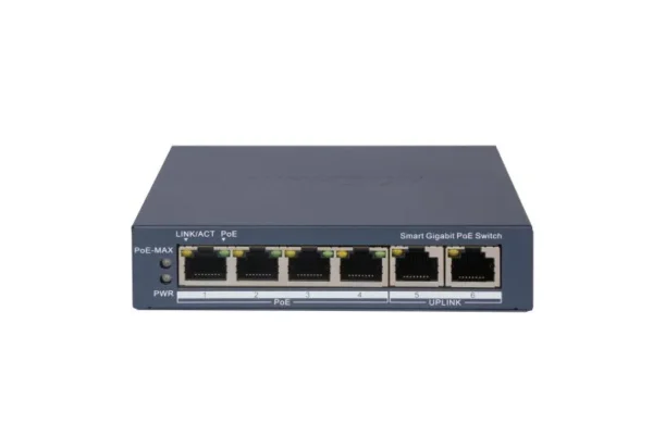 4Ports L2 Smart Managed 4 Gigabit RJ45 PoE ports 2 Gigabit R