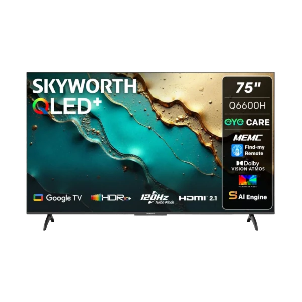 Skyworth 75-Inch Q6600H 4K UHD QLED Google TV