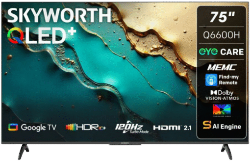 Skyworth 75-Inch Q6600H 4K UHD QLED Google TV