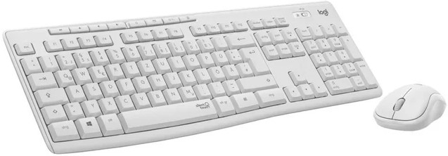 Logitech MK295 Silent Wireless Combo Off-White Spill-resista