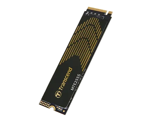 TRANSCEND 2TB MTE255S PCI-E GEN 4X4 M.2 NVMe 2280 SSD 3D NAND -7400 MB/s Read 6500 MB/s Write- Graphen Heat Spreader -1200TBW