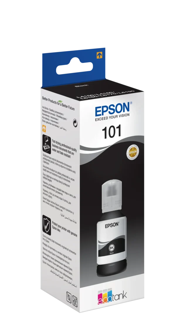 Epson 101 Ecotank Black ink bottle (127ml). 7500 pages @ 5%