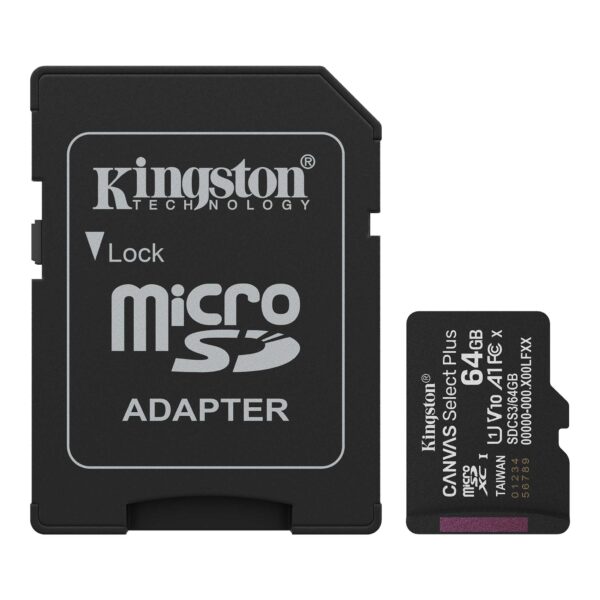 Kingston Canvas Select Plus MicroSD Memory Card 64GB