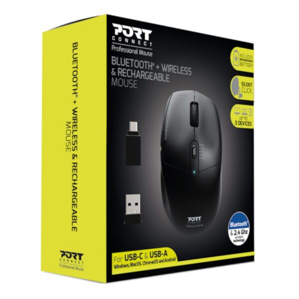 900715-WR-03.jpg Port Connect 2.4GHz Wireless Bluetooth? Rechargeable Mouse P