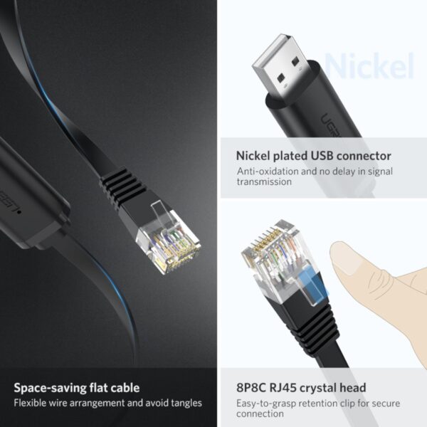 CM204-50773_UGreen-CM204-USB-to-RJ45-Console-Cable-1.5M_wr_02.jpg UGREEN USB-A to RJ45 Console Cable 1.5m
