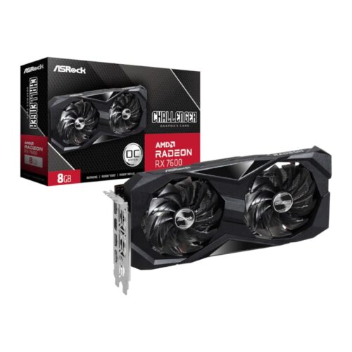 ASRock Radeon RX7600 Challenger 8G OC GDDR6 128-BIT Graphics