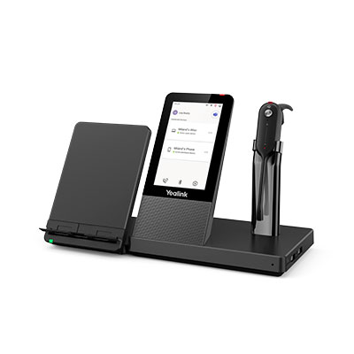 Yealink WH67 DECT Wireless Convertible Headset With Touch Sc