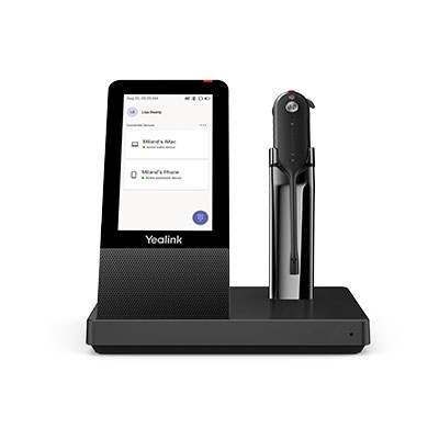 Yealink WH67 DECT Wireless Convertible Headset With Touch Sc